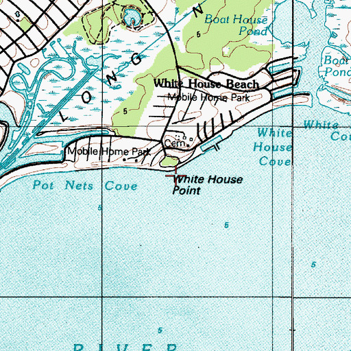 Topographic Map of White House Point, DE