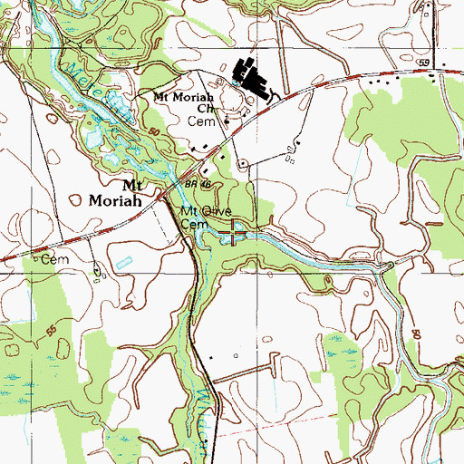 Topographic Map of Wildcat Branch, DE