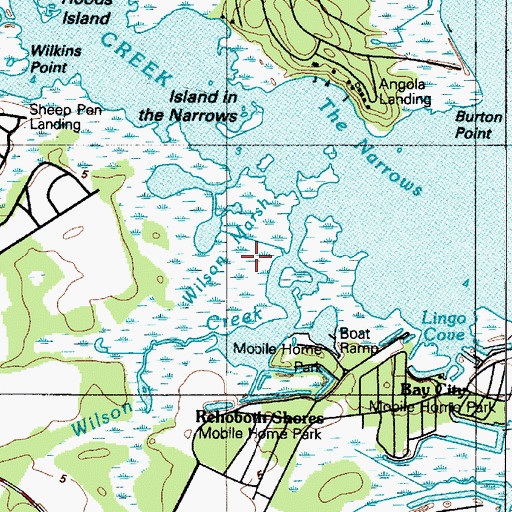 Topographic Map of Wilson Marsh, DE