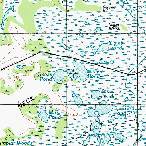 Topographic Map of Wilson Pond, DE