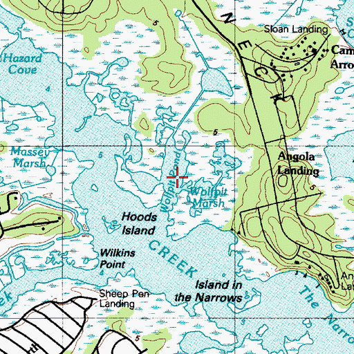 Topographic Map of Wolfpit Pond, DE