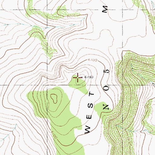 Topographic Map of West Mesa, AZ