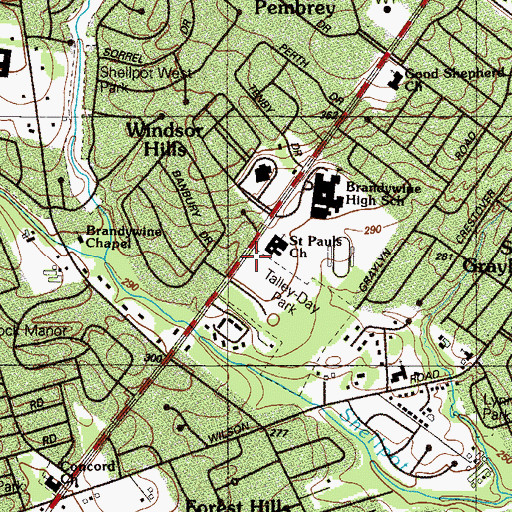 Topographic Map of Delaware Preschool Association, DE
