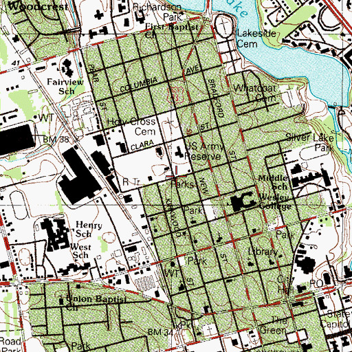 Topographic Map of The Little School, DE