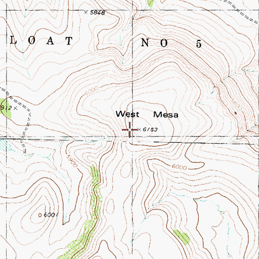 Topographic Map of West Mesa, AZ