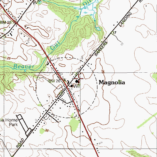Topographic Map of J. Ralph McIlvaine Elementary School, DE