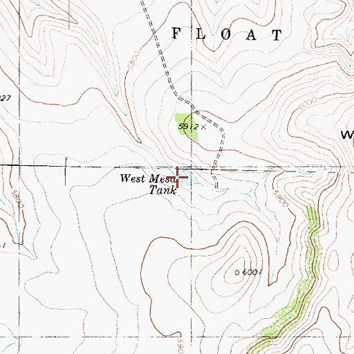 Topographic Map of West Mesa Tank, AZ