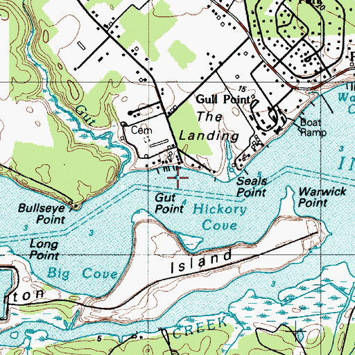Topographic Map of Cove Number Two, DE