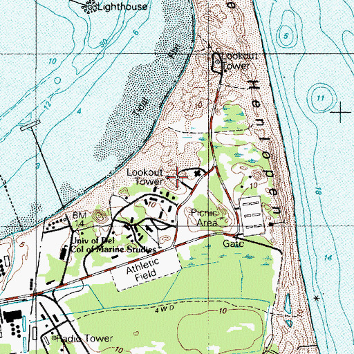 Topographic Map of Tower Number Four A, DE