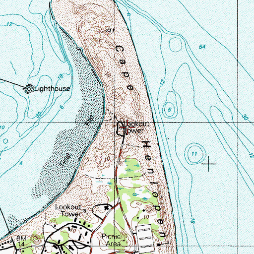 Topographic Map of Tower Number Five, DE
