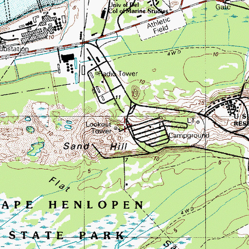 Topographic Map of Tower Number Seven, DE