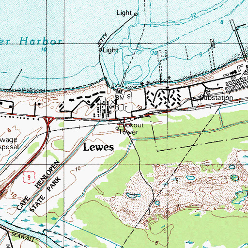 Topographic Map of Tower Number Eight, DE