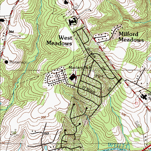 Topographic Map of R Elizabeth MacLary Elementary School, DE
