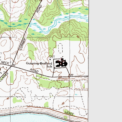 Topographic Map of Gunning Bedford Junior High School, DE