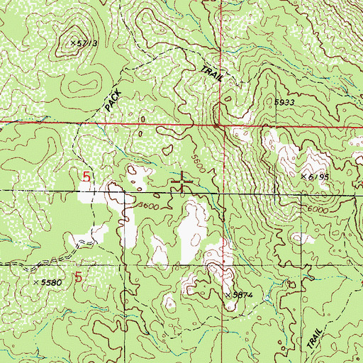Topographic Map of White Rock Spring, AZ