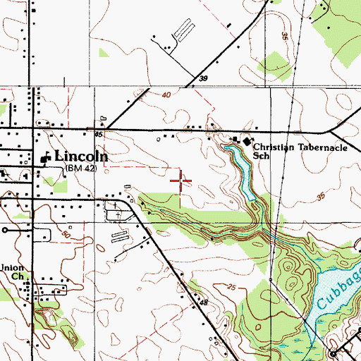 Topographic Map of Christian Tabernacle Academy, DE