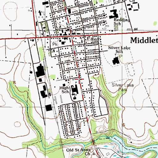 Topographic Map of The Broadmeadow School, DE