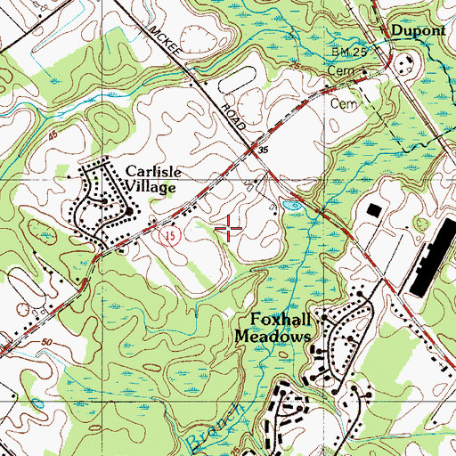 Topographic Map of Kent Christian Academy, DE