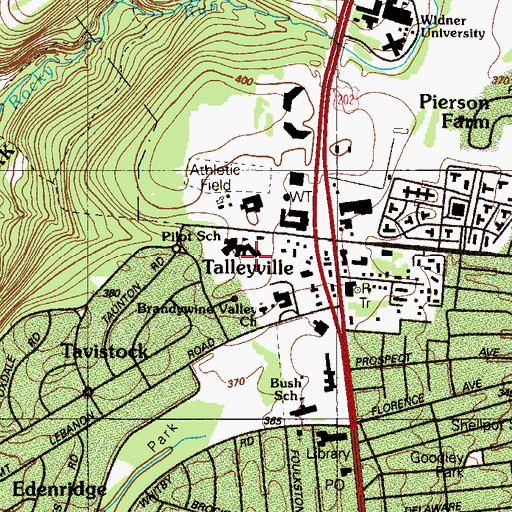 Topographic Map of Jewish Community Center, DE