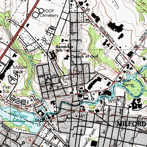 Topographic Map of Mikros Christian School, DE