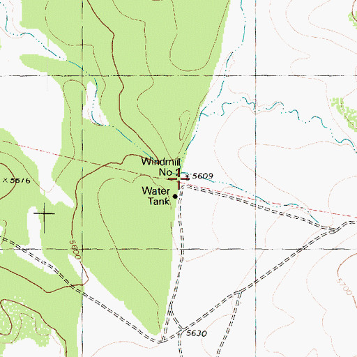 Topographic Map of Windmill Number Two, AZ