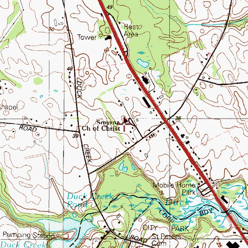 Topographic Map of Smyrna Christian School, DE
