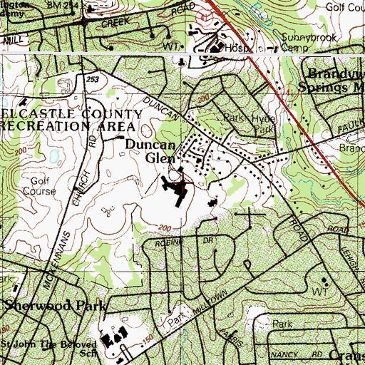 Topographic Map of Wilmington Junior Academy, DE