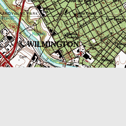 Topographic Map of Vandeveers (historical), DE
