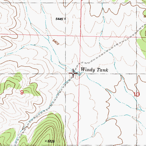 Topographic Map of Windy Tank, AZ