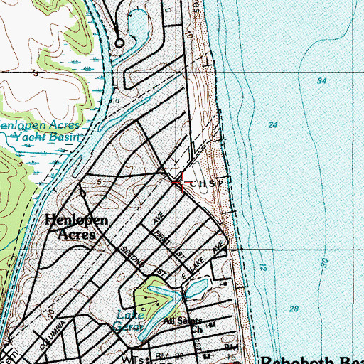 Topographic Map of Shrine of Saint Jude Catholic Church, DE