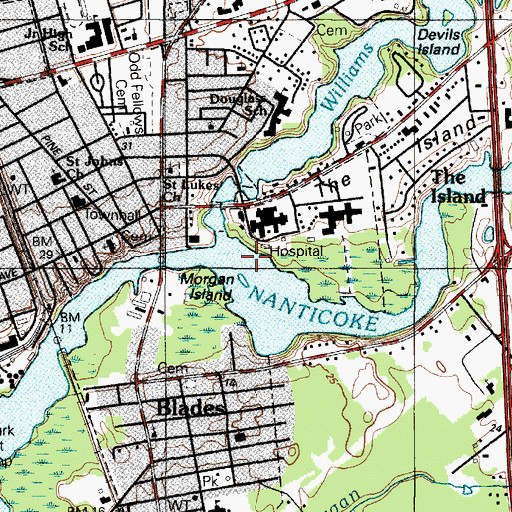 Topographic Map of Christian Church, DE