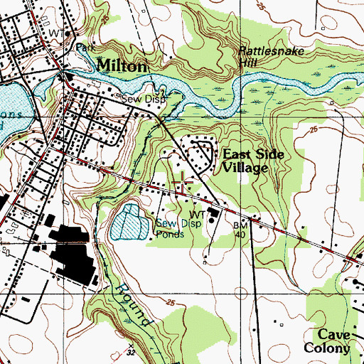 Topographic Map of Solid Rock Holiness Church, DE