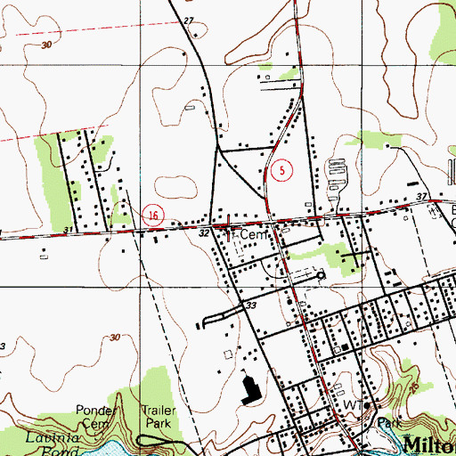 Topographic Map of Landmark Baptist Tabernacle, DE