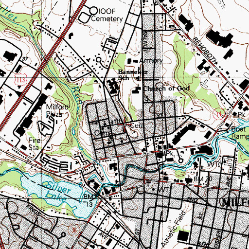 Topographic Map of Bethel African Methodist Episcopal Church, DE