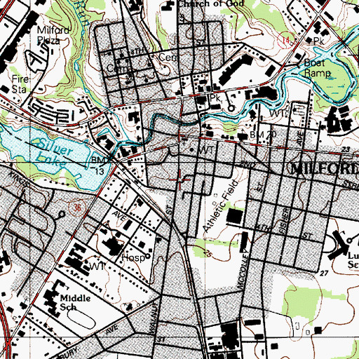 Topographic Map of First Church of Christ Scientist, DE