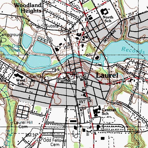 Topographic Map of Centenary United Methodist Church, DE