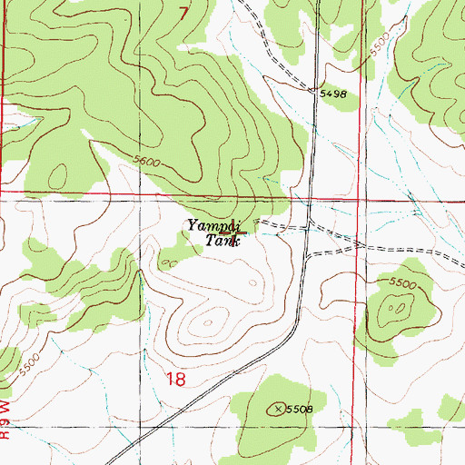 Topographic Map of Yampai Tank, AZ
