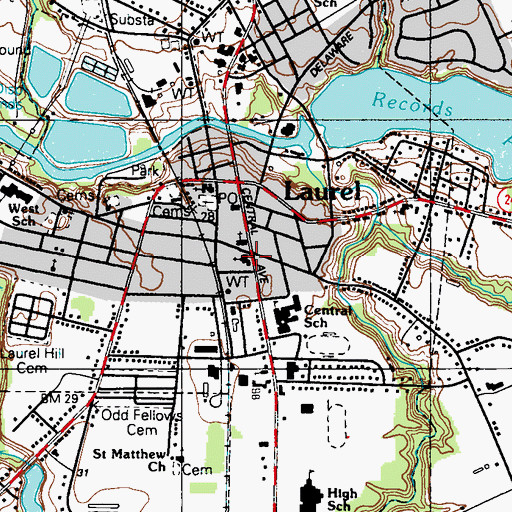 Topographic Map of Saint Phillips Church, DE