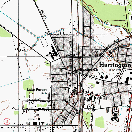 Topographic Map of Independent Bible Fellowship Center, DE