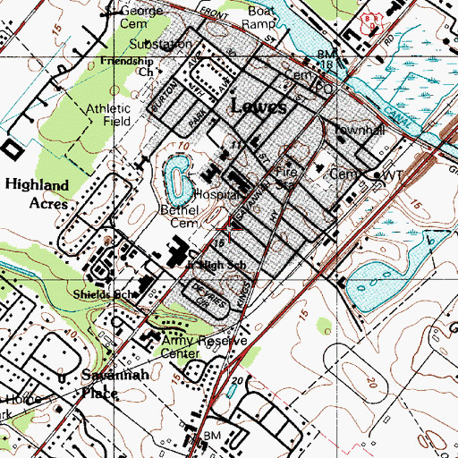 Topographic Map of Groome United Methodist Church, DE