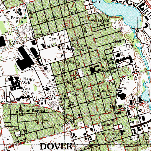 Topographic Map of Beth Shalom Congregation, DE