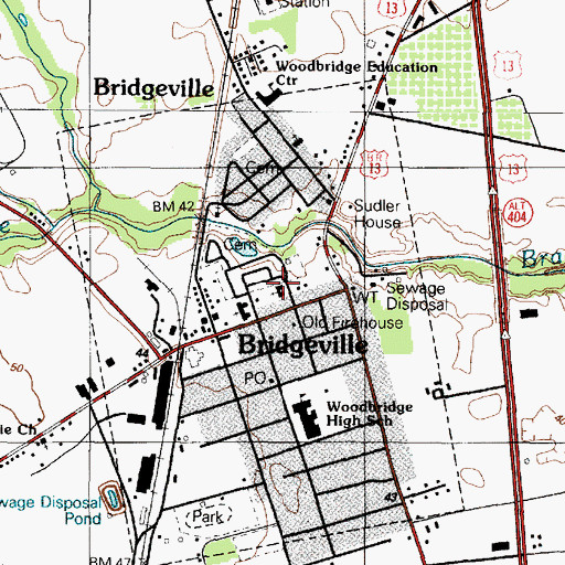 Topographic Map of Saint Marys Church, DE