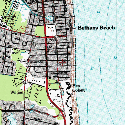 Topographic Map of Saint Anns Catholic Church, DE