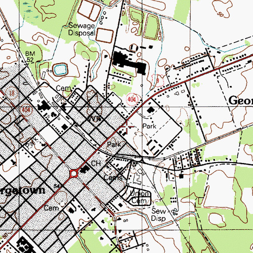 Topographic Map of Saint Pauls Church, DE