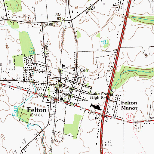 Topographic Map of Big Union Circuit, DE
