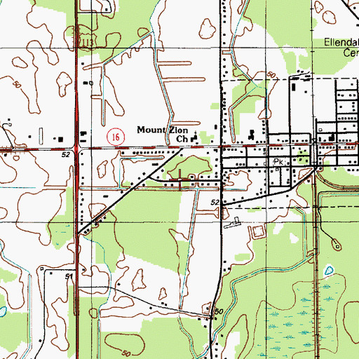 Topographic Map of Mount Zion African Methodist Episcopal Church, DE