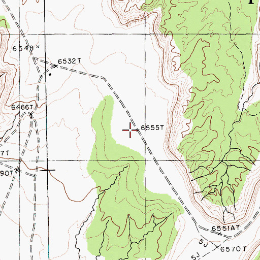 Topographic Map of Alcove Mesa, AZ