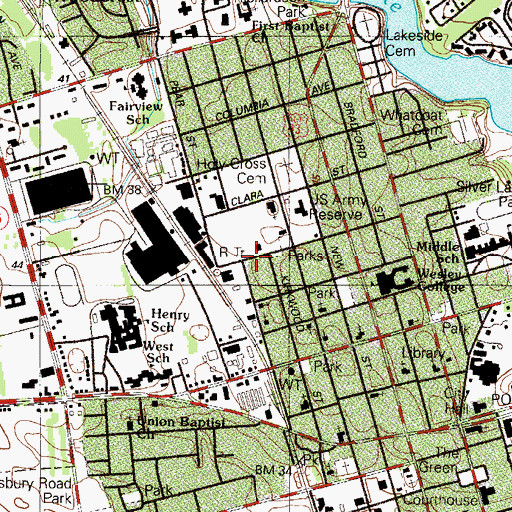 Topographic Map of Community Holy Tabernacle of Deliverance, DE