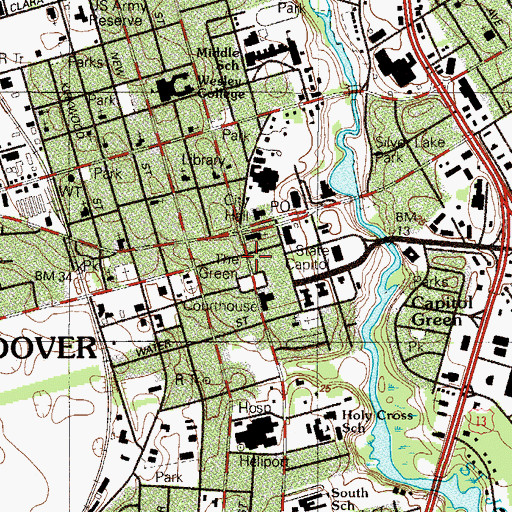 Topographic Map of Wesley United Methodist Church, DE