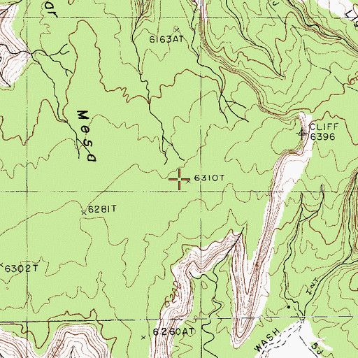 Topographic Map of Altar Mesa, AZ